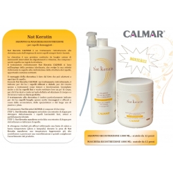 CALMAR NAT KERATIN szampon z keratyną,  odbudowujący do włosów zniszczonych 1000ml